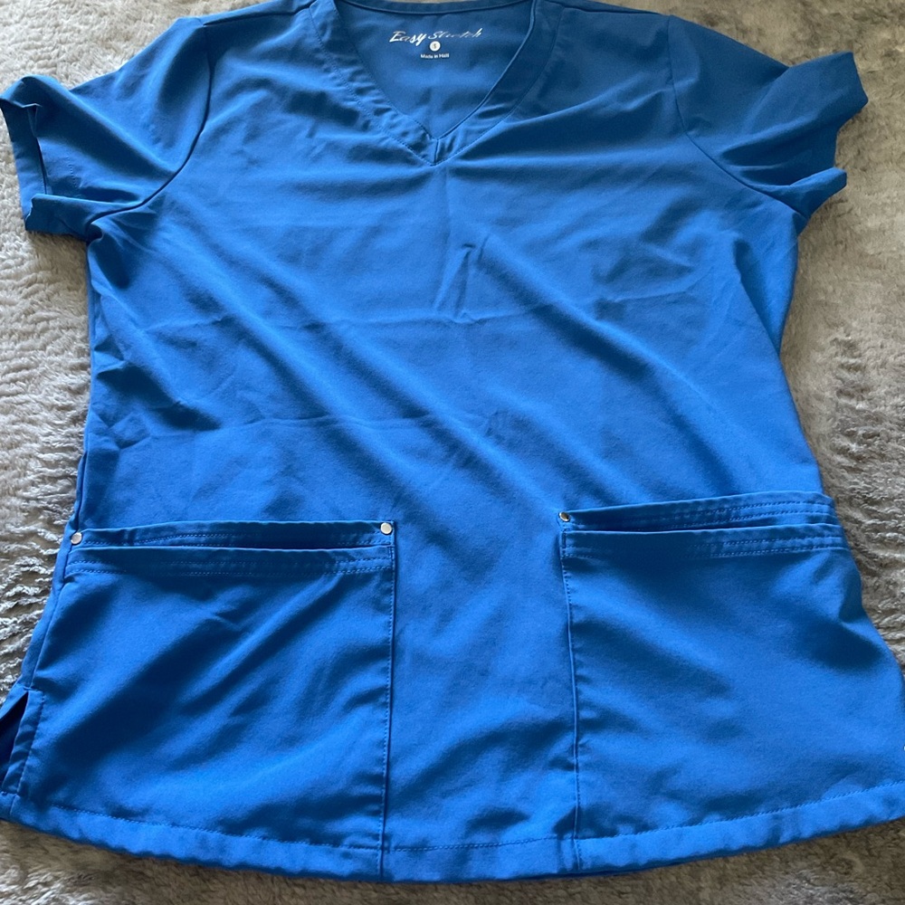 2PC Easy stretch Blue Women's Top and bottom